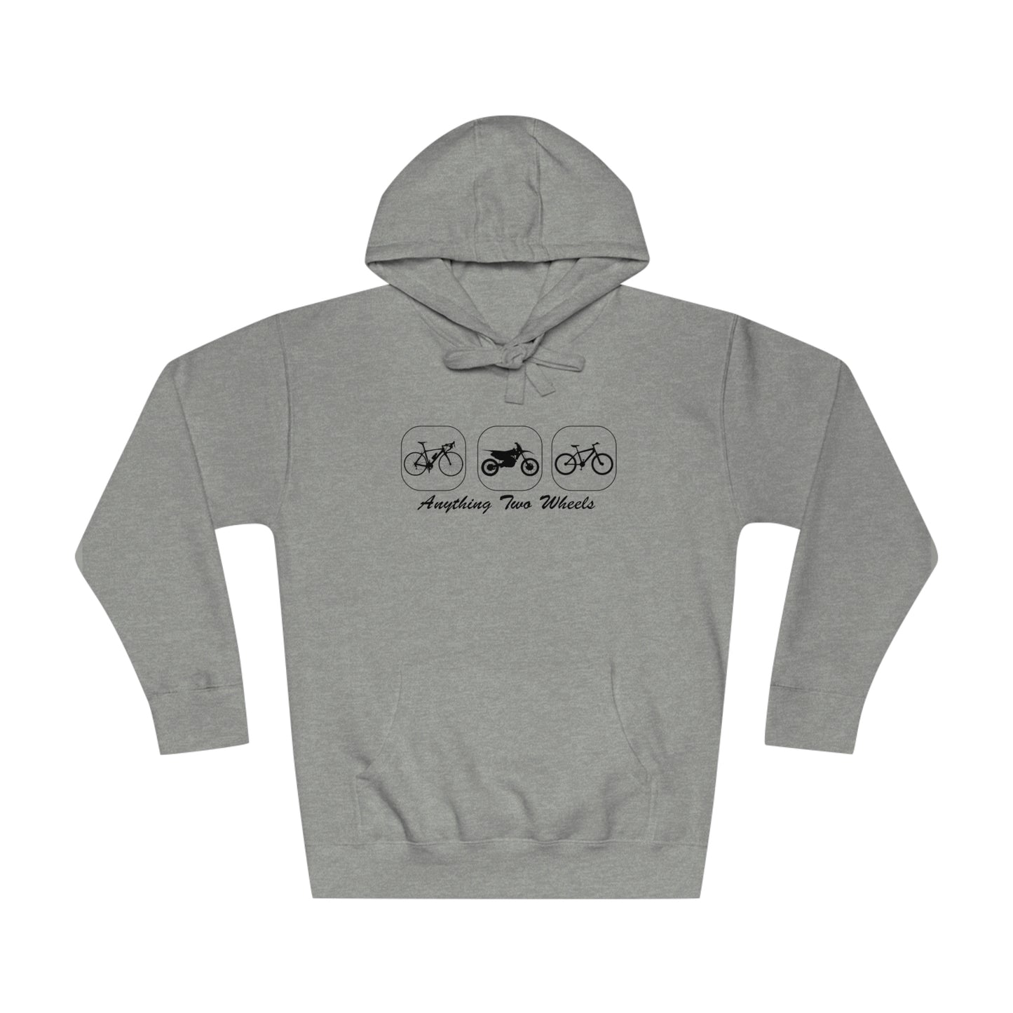 Anything 2 Wheels White or Heather Fleece Hoodie